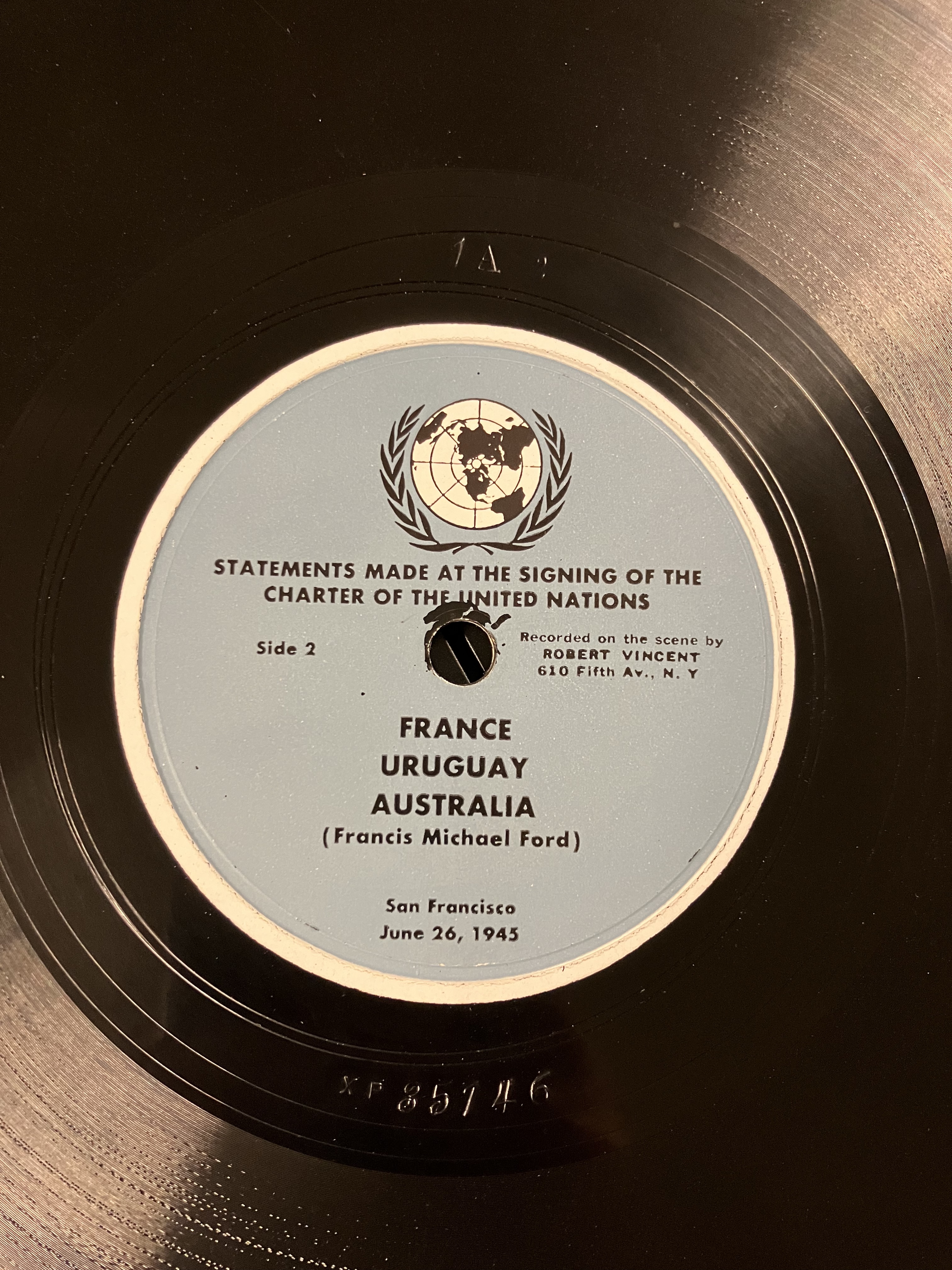 France, Uruguay, Australia - Statements Made at the Signing of the Charter of the United Nations